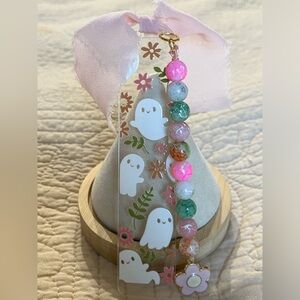 Acrylic bookmark with ghost design.